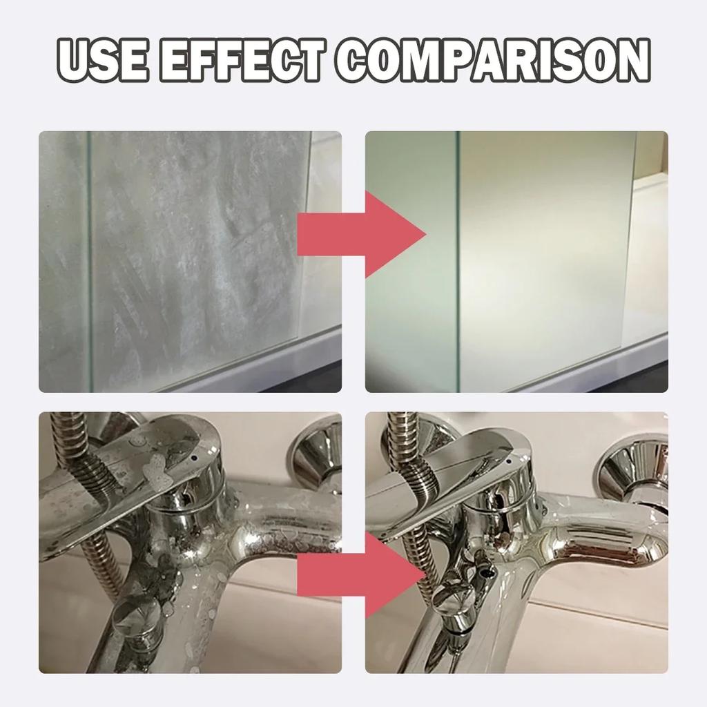Water Spot Remover Bathroom Glass Cleaner Mineral Deposit Cleaner Stainless Steel Soap Shower Doors Bathtub Sink Mirror Cleaner