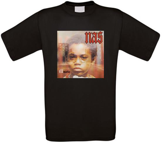 Nas Illmatic Nasir Jones Nasty Nas QB Rap Hip Hop T-Shirt All Sizes L