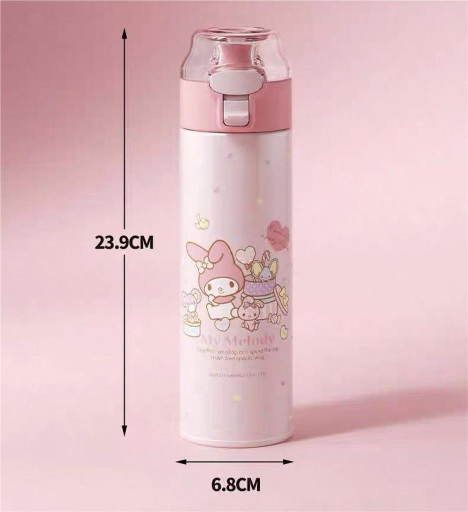 480ml Stainless Steel Water Bottle with for Children and Direct Keeps Water Hot or Heat Ideal for Home School Lid, Adults, Drinking, Cold, Resistant,