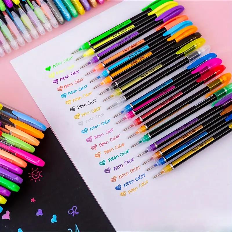 60pcs Unique Marker Pen Set | Glitter, Metallic, Neon, Pastel & Classic Shades | Perfect Art Gift for Adults & Students