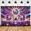 70s, 80s and 90s Disco Dance Party Decorations, Retro Club Backdrop, Neon Ball, Stage Banner, Party Accessories4358