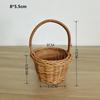 With Handle Imitation Rattan Handhold Household Handwoven Weaving Flower Basket 5 Styles Braid Storage Baskets