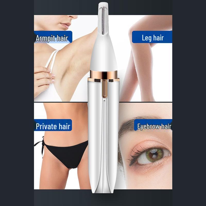 Unisex 4-in-1 Electric Grooming Kit: Eyebrow & Nose Hair Trimmer, Razor, Epilator