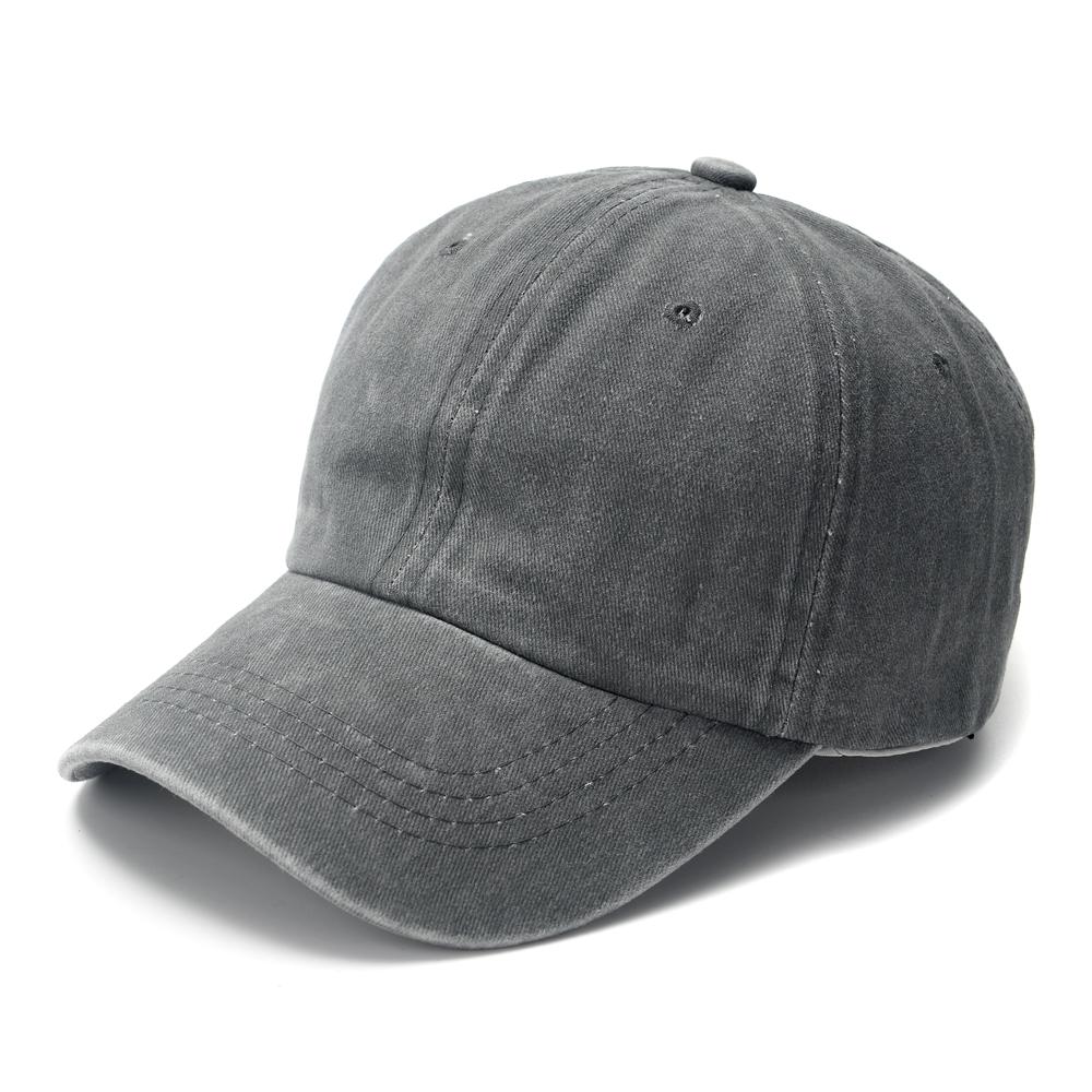 

Cotton Baseball Cap Washed Cloth Men Women Snapback Hat Vintage Hip Hop Fitted Caps Solid Color Dad Bone Casquette 55-59cm сірий