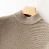 Semi-tall Collar Men's Sweater Thickened Warm Slim Bottoming Knit Sweater Long-sleeved Inner Sweater Autumn and Winter Business