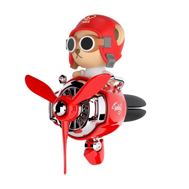 Punk Airplane Car Air Vent Perfume Creative Teddy Bear Aromatherapy Ornament Car Decor Fragrance