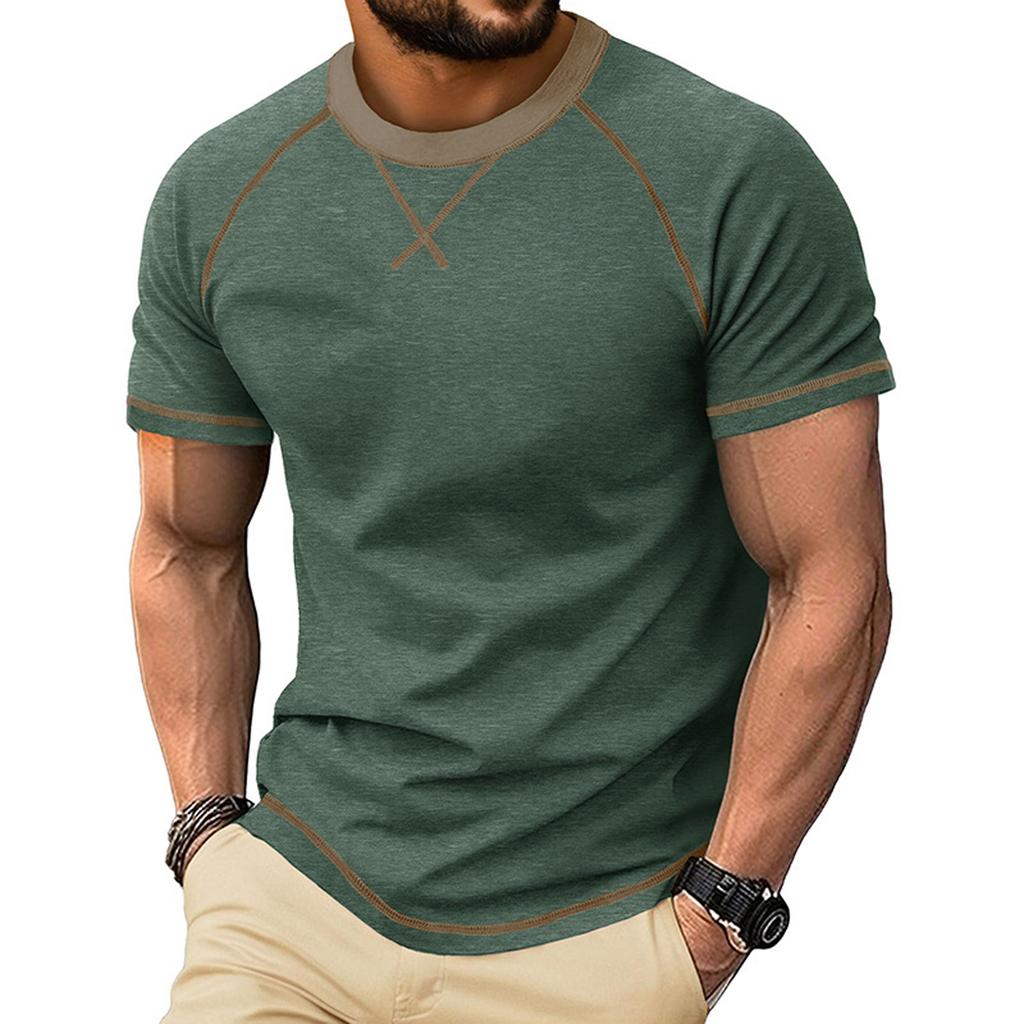 Mens T,Shirt Short Sleeve Cotton Shirts Casual Stylish Crewneck Shirts