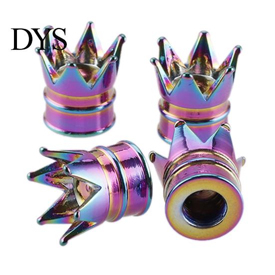 Valve Core Cap Airtight Fine Workmanship Crown Styling Shiny Motorcycle Tire for Car Cover