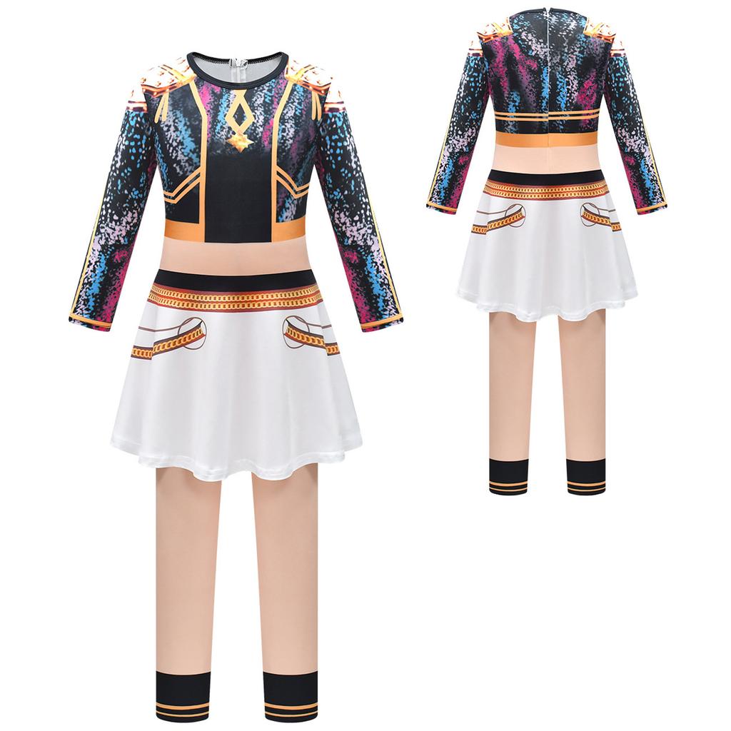 Children's Fun Printed Half body Skirt Pants And Jumpsuit