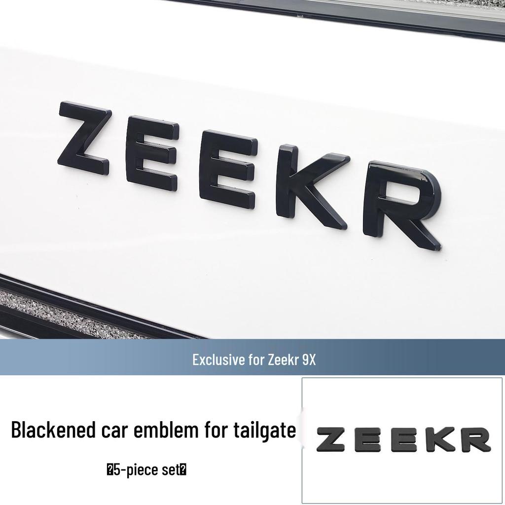 Schwarze Zeekr 9X Front-/Heck-Logoabdeckung - Metallschutz & Dekorative Autozubehör