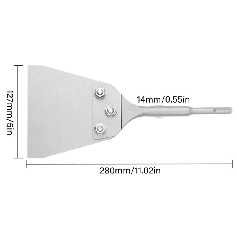 Floor Scrapers Floor Tile Removal Tool Replacement Chisels Bits Flat Chisels for Rotary Hammer Drill Thinset Scrapers