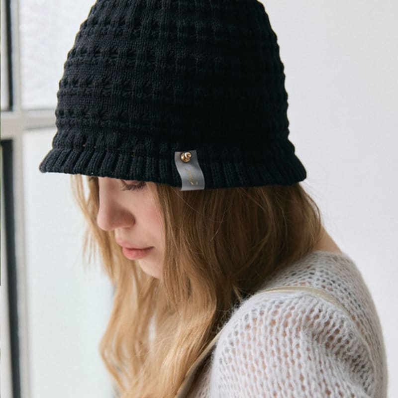 

ACCLET Cotton summer Crochet hat (Cotton Summer Crochet Hat) CH031BK black