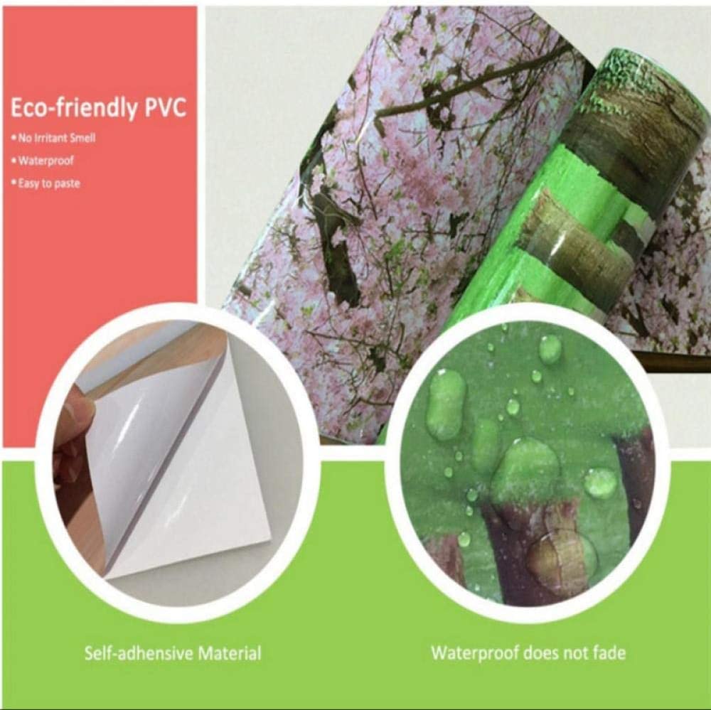 3D Colorful Ginkgo Biloba Door Sticker Wall Mural Living Room Bedroom Door Wallpaper Wall Stickers Self Adhesive Waterproof Decor