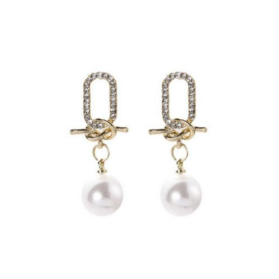 Retro Light Luxury Korean-Style Pearl Tassel Earrings for Women