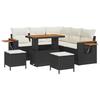 Set de canapé de jardin vidaXL 8 pièces avec coussins en rotin synthétique noir, Set de salle à manger jardin vidaXL 3 3365125