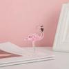 Handmade Art Glass Flamingo Figurines Cute Animal Sculpture Simulated Pink Flamingo  Wedding Decor