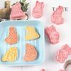 8Pcs/Set Easter Rabbit Chick Cookie Stamp Molds PP Plastic Cutters Biscuit Pastry Fondant Mould Carrot Easter Egg Baking Tools