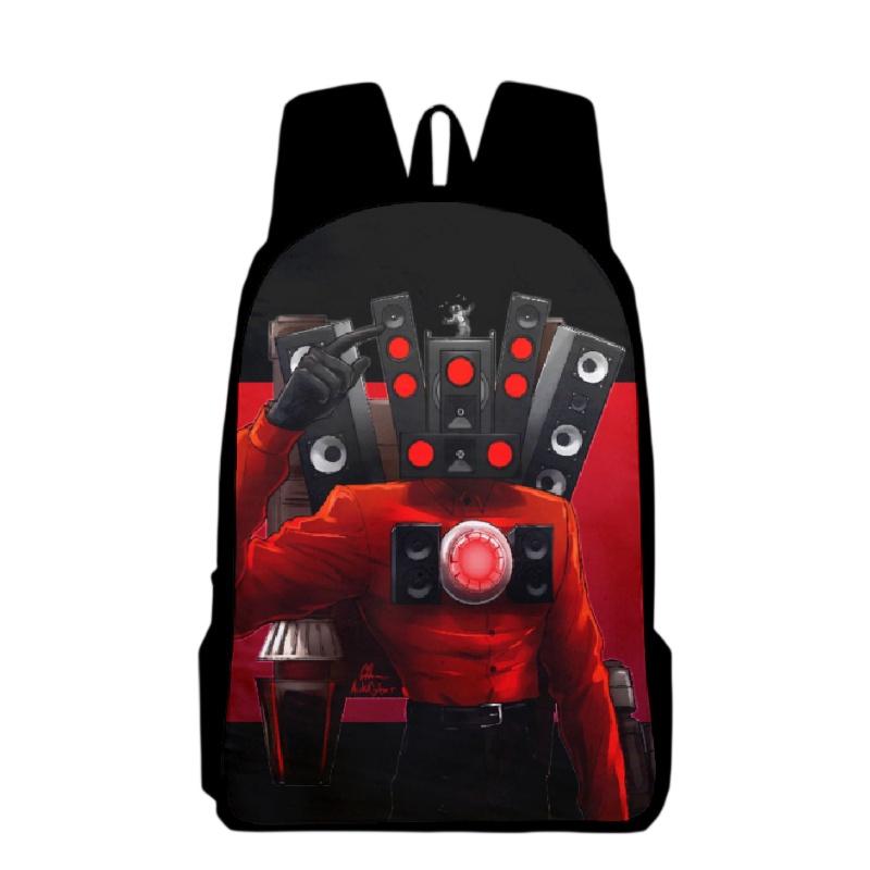 Skibidi Toilet Prank Backpack Set Fun And Versatile, Multiple Colors And Sizes Available, Suitable For All Genders