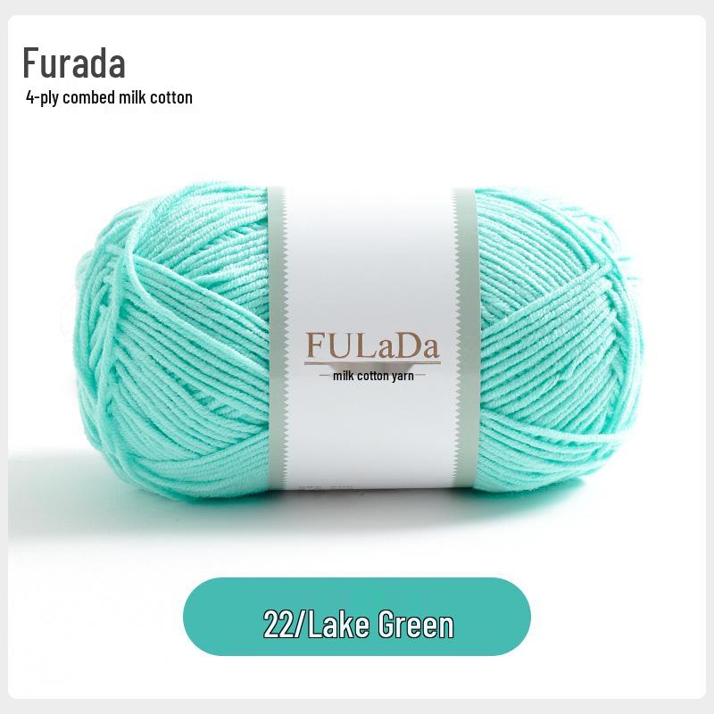 Baby 4-fädig gekämmte Milchbaumwollgarnknäuel zum Handstricken & Häkeln - DIY Puppe, Pullover, Schal Materialpaket