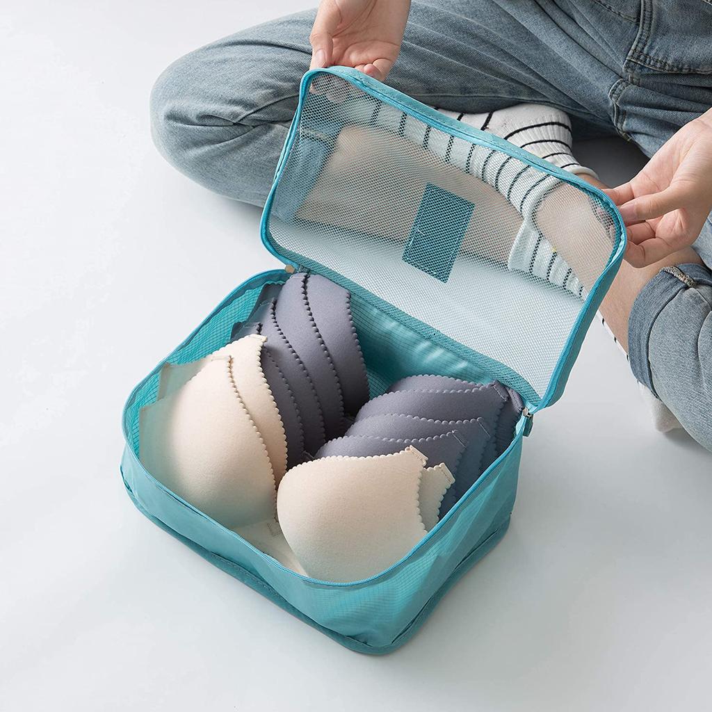 6pcs Packing Luggage Bags High quality Travel Travel Luggage Packing s Set with Toiletry Bag Grey