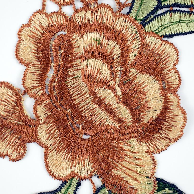 1 Pereche Flori Brodate Aplicare de Cusut pentru Îmbrăcăminte Patch Brodat Haine Cheongsam Accesoriu DIY