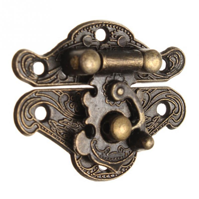 Antique Retro Vintage Decorative Latch Wooden Jewelry Box Hasp Pad Chest Lock