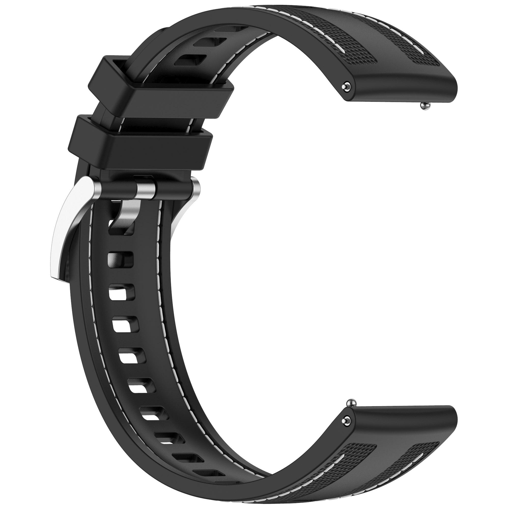 

For Huawei Watch GT 5 46mm Replacement Strap 22mm Nylon Silicone Hybrid Watchband Blue