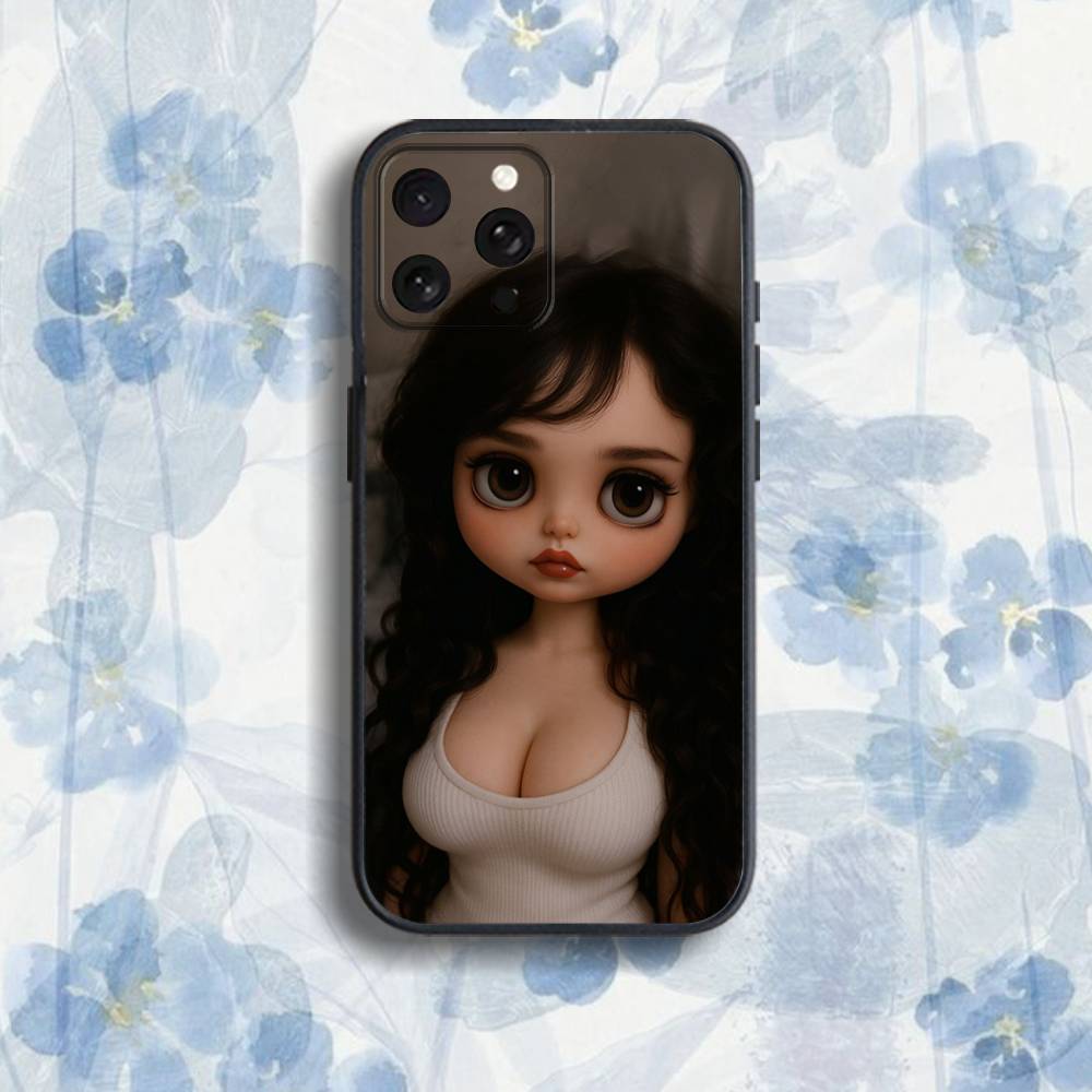 Fashion d-doll B-Blythe Phone Case For iPhone 17,16,15,14,13,12,Pro,Max,Plus,E,SE4,Air,Mini Black Soft Box