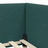 Corner Bed Frame Dark Green 80 Cm X 200 Cm Fabric and Plywood