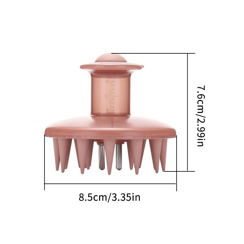 1pc Multifunctional Silicone Scalp Applicator Head Massage Care Brush Hair Care Essential Oil Liquid Guid Comb Shampoo Dispense