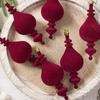 6pcs/Box DIY Crafts Painted Christmas Tree Ornaments Velvet Ball Ornaments  Home Tree Decor