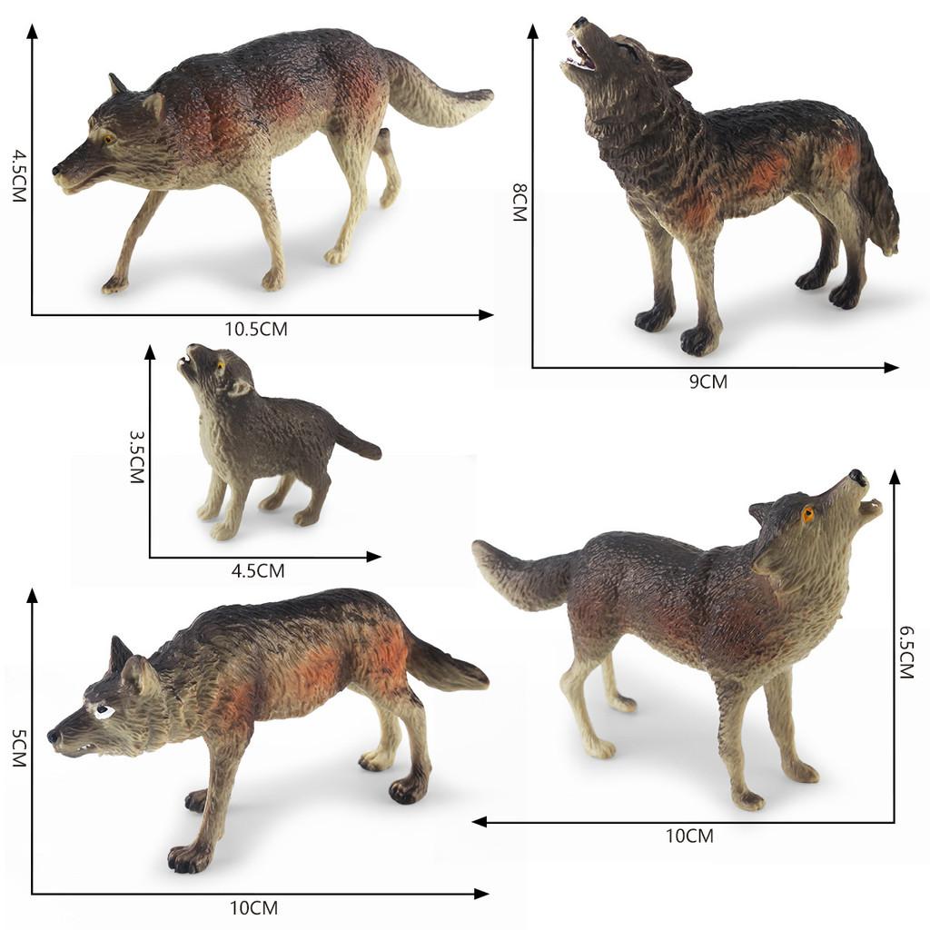 Wild Forest Animal Pvc Model With Roaring Wolf And Hunting Features For Educational Display