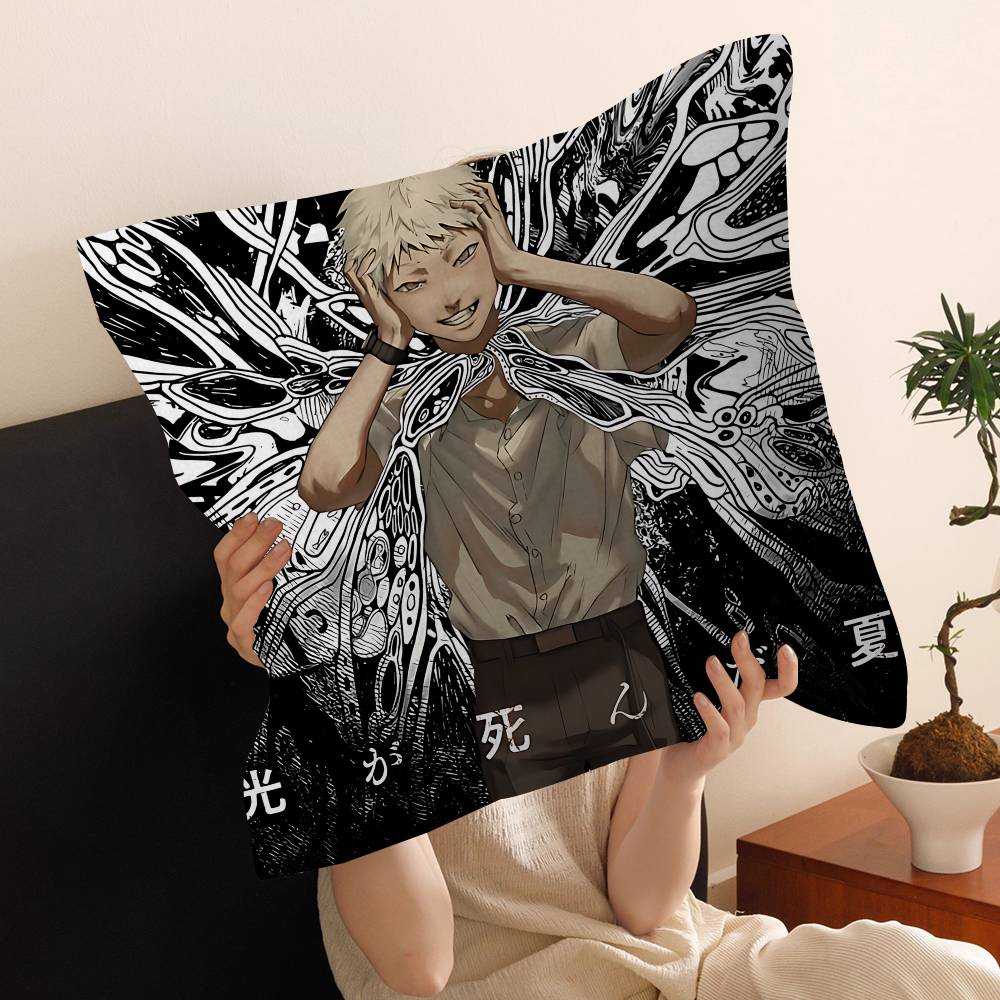 The S-Summer H-Hikaru Died Pillow Covers Cartoon Sofa Decorative Home Double-sided Printing Short Plush Cute Cushion Cover