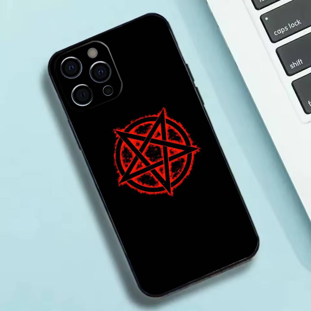 Gothic Satanic Pentagram Phone Case Silicone Soft For IPhone 17 16 15 14 13 12 11 X XR Plus Pro Max Plus