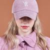 VARZAR 3D Monogram Pigment Washed Corduroy Overfit Ball Cap Pink