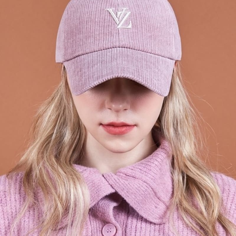 

VARZAR 3D Monogram Pigment Washed Corduroy Overfit Ball Cap Pink FREE