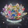 Reiki Crystal Products Vastu/Feng Shui Transparent Crystal Lotus for Positive Energy A Gift
