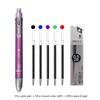 6 in 1 Multifunctional Pen 0.7 mm Ballpoint Pen 5 Colors and 0.5 mm Mechanical Pencil in One Pen for School Office Supplies