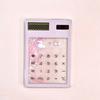 Transparent Student Stationery Quicksand School Supplies Portable Mini Solar Calculator  Student