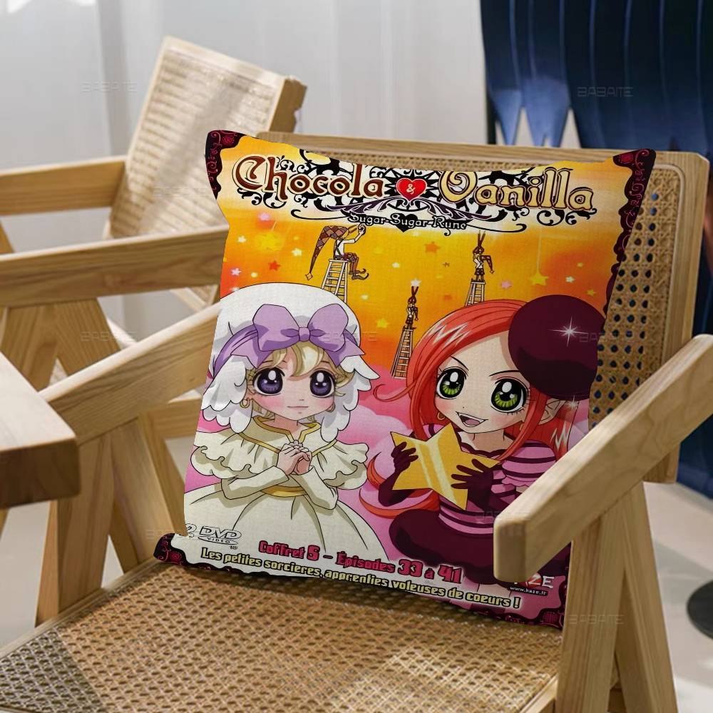 Anime Sugar Sugar Rune Personalized picture text home decorative pillows Household Gifts 45x45cm 12x12Inch