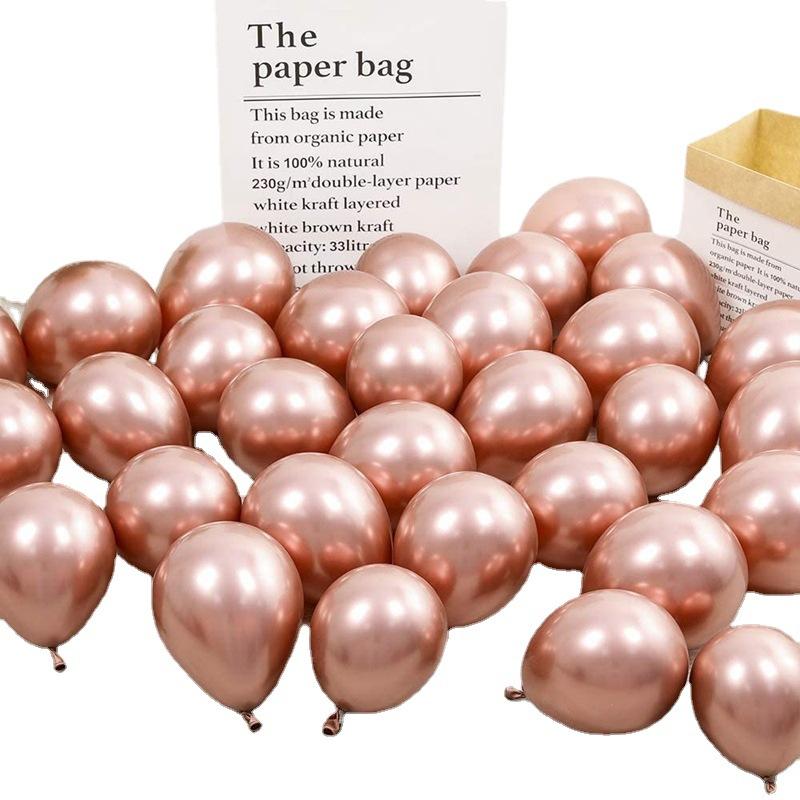 Metal Powder Balloon Set Arch Romantic Girl Baby First Birthday Proposal Scene Arrangement Supplies