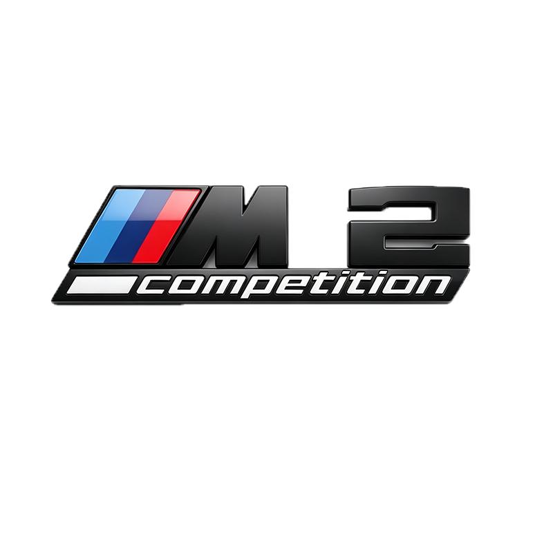 NTSM5 Glossy Black COMPETITION Bar Underlined Emblem For BMW Thunder Edition M1 M2 M3 M4 M5 M6 M7 M8 X3M X4M X5M X6M Car Trunk Sticker