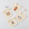 Korean-Style Cartoon Cotton Baby Bib – Waterproof, A-Class Saliva Towel