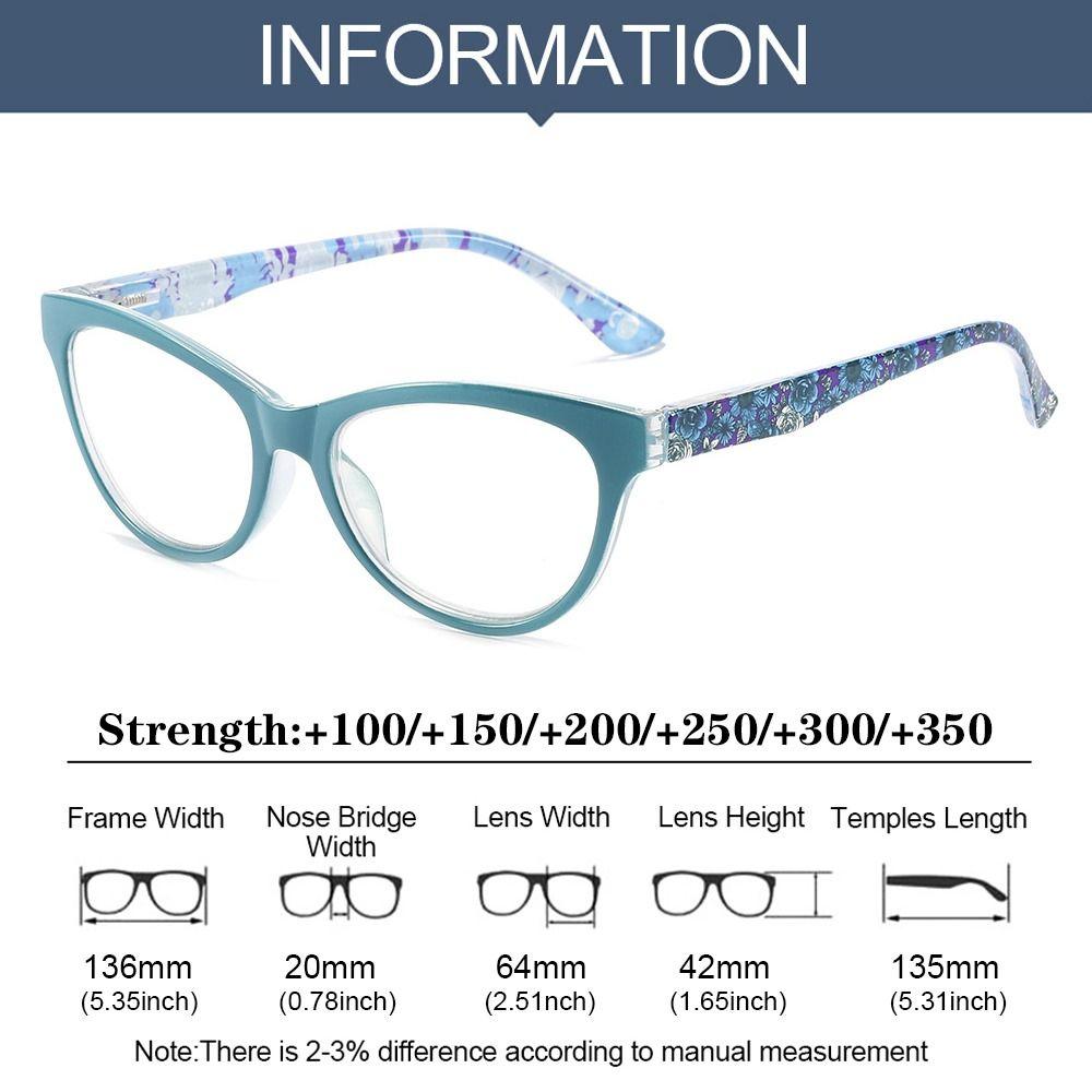 Anti-Blue Lightweight Reading Eyeglasses Women's Trend Printed Frames Reading Eyeglasses Eye Protection Presbyopia Glasses + 1 .0To+4.0