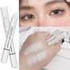 Brightening Highlighter Pen Pearl Bright White/Gold Tone Eyeshadow Stick Long Lasting Matte Eye Shadow Pen