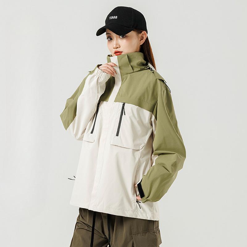 Couple Style Jacket Spring and Autumn Loose Work Jacket Jacket Men and Women Same Outdoor Waterproof Windproof Mountaineering Suit