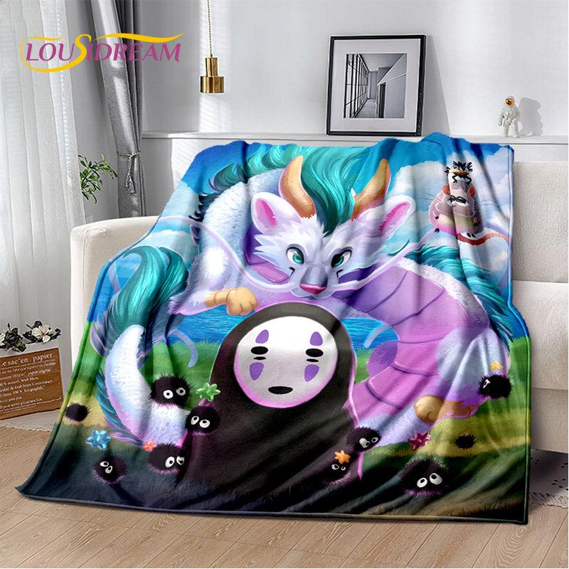 Spirited Away Cartoon Anime Soft Plush Blanket,Flannel Blanket Throw Blanket for Living Room Bedroom Bed Sofa Picnic Cover Kids