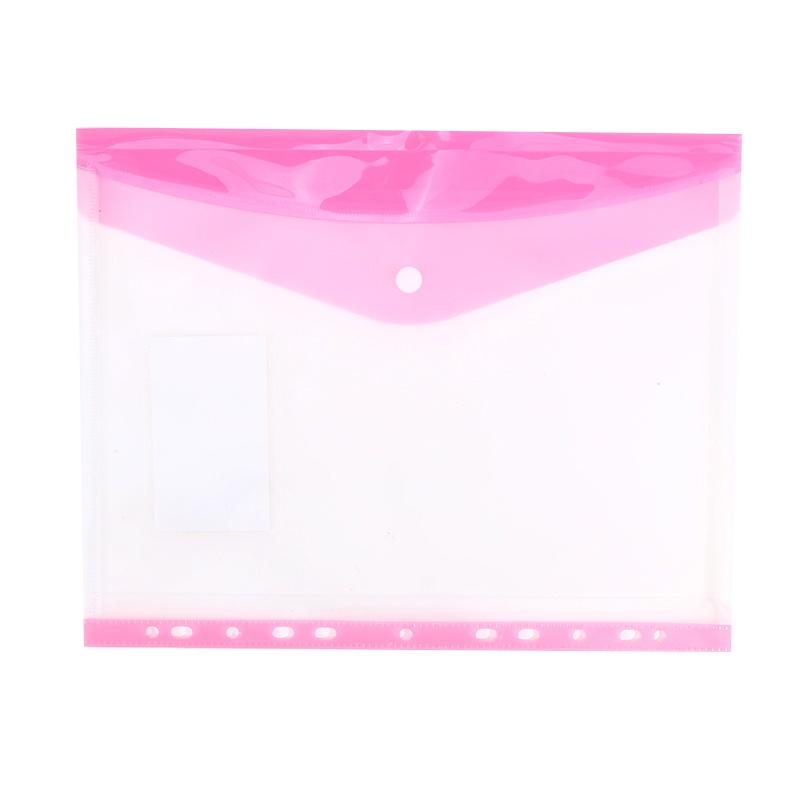 6/12Pcs Transparent PP File Storage Bag A4 Business Big Capacity Document Bag File Case File Bag Transparent Clear Envelope File Folder Bill Folders
