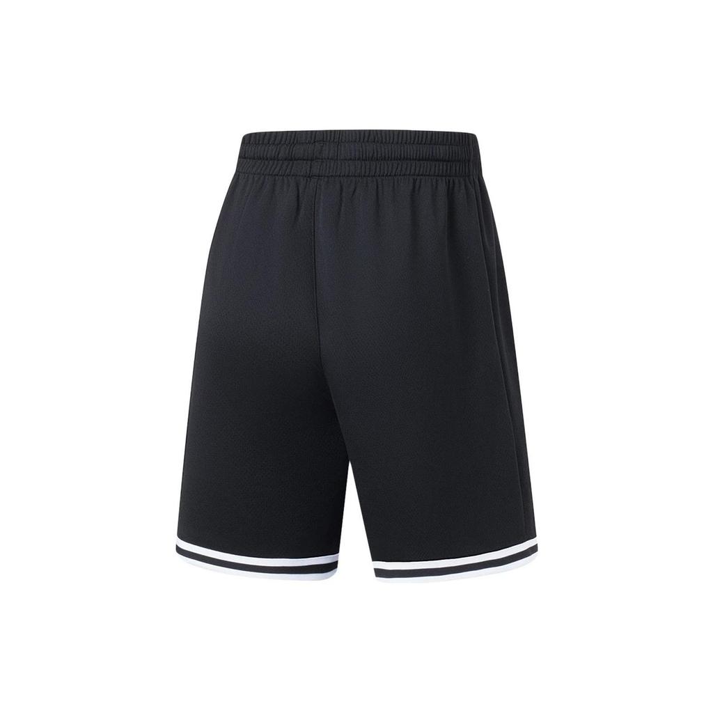 Li Ning Sports Basketball Collection Basketball Suit Men's Black And White Woven Ribbon. AATT001-6