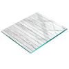 Glass Kitchen Serving Board With Wood Grain White 60X52 Cm